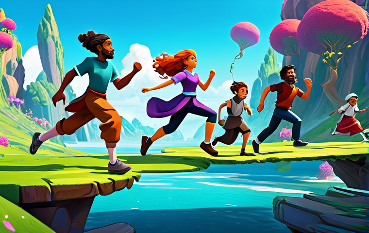 **
"A group of diverse, fully clothed Tales Runner characters racing across a vibrant fantasy landscape, complete with floating islands and whimsical obstacles. They are wearing colorful, modest costumes and determined expressions. Action shot, dynamic pose, safe for work, appropriate content, family-friendly, professional digital art, perfect anatomy, correct proportions, well-formed hands, proper finger count, natural body proportions."
**
